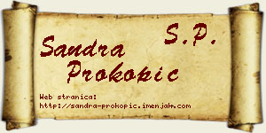Sandra Prokopić vizit kartica